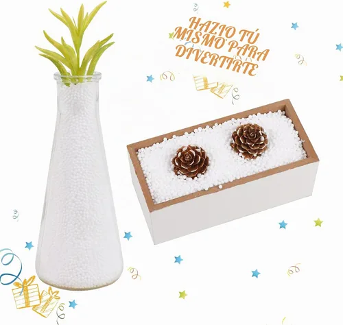 Vista 6 de DECORA 80000 piezas de mini bolas de espuma para bricolaje y suministros de limo, cuentas de espuma blanca de 0.079 a 0.118 pulgadas para decoración