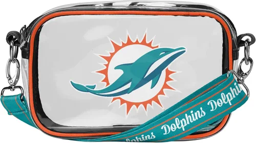 Vista 13 de FOCO NFL Womens NFL Team Logo Stripe Clear Crossbody Bag