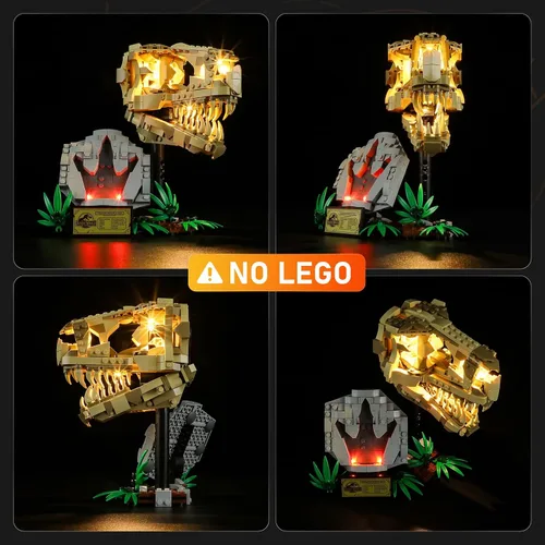 Vista 3 de LIGHTAILING Luz para Lego- 76964 Fósiles de Dinosaurios: T. rex Skull - Kit de iluminación LED compatible con el modelo de bloques de construcción