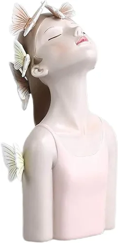 Vista 2 de Figuras de resina para niña, estatua de niña, manualidades, estatua, escultura, modelo, accesorio de foto, adorno de escritorio para decoración