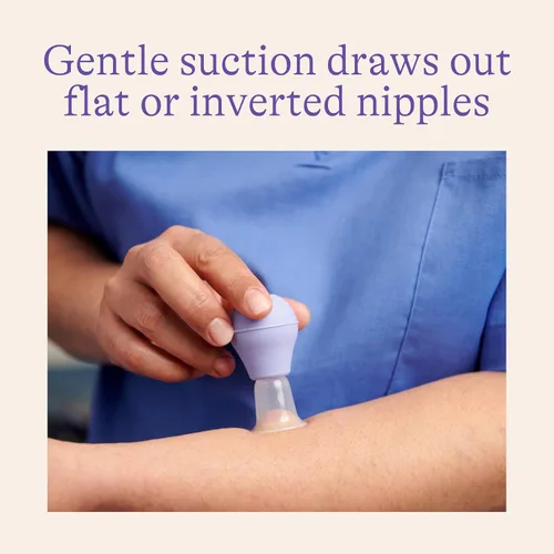 Vista 3 de Lansinoh LatchAssist Nipple Everter para lactancia con 2 tamaños de brida (19 mm y 24 mm) y estuche protector