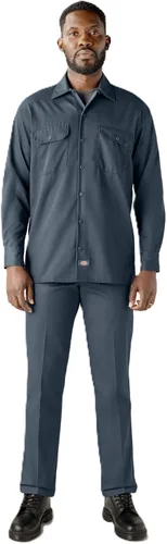 Vista 14 de Dickies Camisa de trabajo de manga larga para hombre Air Force Blue V1