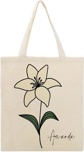 Vista 20 de Bolso de mano personalizado de la flor del nacimiento del mes del nacimiento
