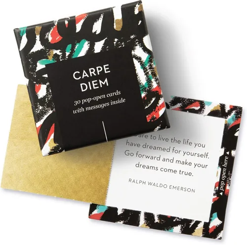 Vista 5 de Compendium ThoughtFulls Pop-Open Cards — Paquete de 4 de Grateful, Live with Intention, Mindfulness, Carpe Diem – 120 Pop-Open Cards, cada una