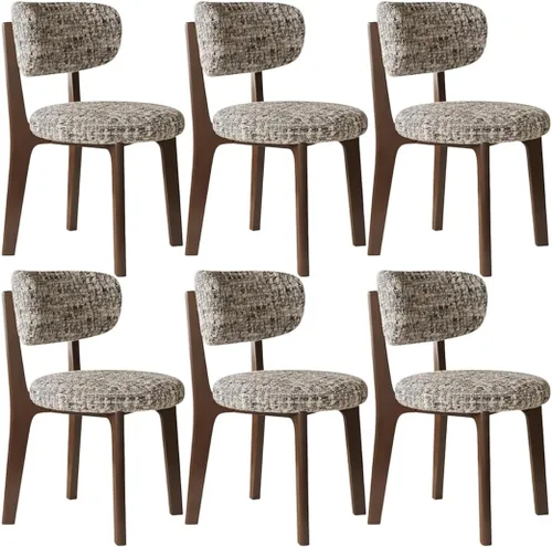 Vista 16 de YVYKFZD Solid Wood Dining Chairs, Armless Dining Room Chair Set, Upholstered Kitchen Chairs, Living Room Chair with Removable Fabric Seat Cushion