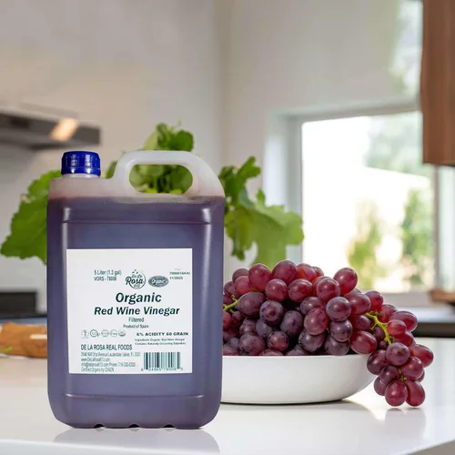 Vista 6 de Vinagre de Vino Tinto Ecológico De La Rosa, Filtrado (5 Litros)