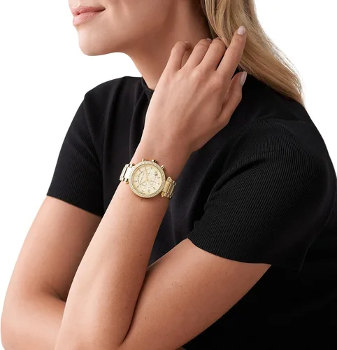 Vista 5 de Michael Kors - Reloj Parker de acero inoxidable con detalles de diamantes
