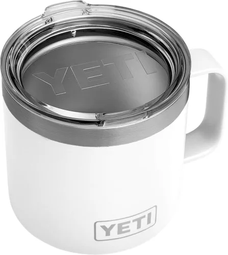Vista 7 de Taza YETI Rambler de 14 onzas, de acero inoxidable, con aislamiento al vacío y tapa estándar Arcilla