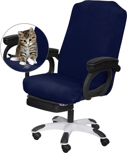 Vista 12 de SARAFLORA - Funda para silla de oficina - Grande, color negro - Funda extraíble para computadora con cremallera, universal, giratoria