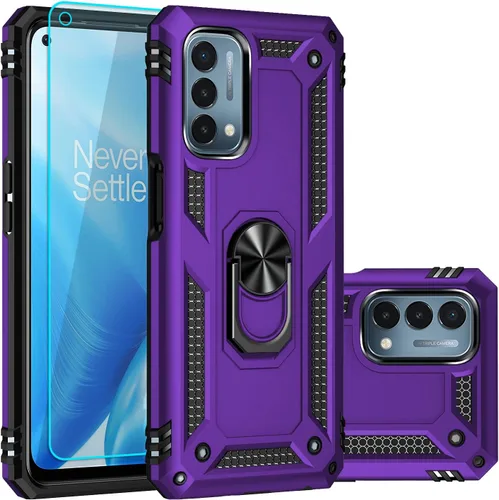 Vista 8 de Funda para OnePlus Nord N200 5G, con protector de pantalla, [grado militar] 16 pies, cubierta probada contra caídas con soporte magnético