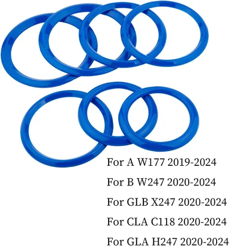 Vista 3 de Adhesivo decorativo para aire acondicionado de automóvil, color azul, para automóvil, compatible con Mercedes Benz A B GLB CLA GLA W177 W247 X247