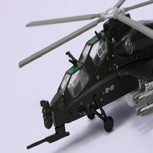 Vista 5 de 1:100 Aleación China Armado WZ-10 Helicópteros Modelo de Aeronave Militar Modelo de Aeronave Simulación Aviación Ciencia Exposición