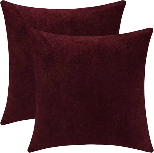 Vista 11 de Jeneoo Fundas de Almohadas Decorativas Azul Bebé de Chenilla Suave Cómodas Cuadradas para Cojines de Sofá para Decoración de Sala de Estar Cama Sofá