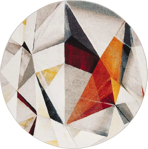 Vista 20 de SAFAVIEH Porcello Collection - Alfombra decorativa de 2 pies 3 pulgadas x 4 pies, gris claro y naranja, diseño abstracto moderno, no desprende