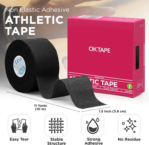 Vista 2 de OK TAPE Cinta Atlética Negra