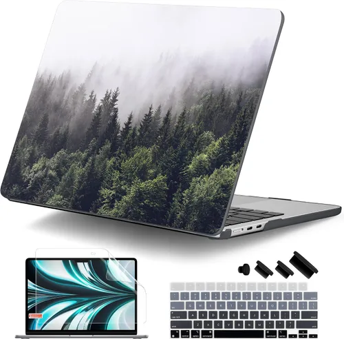 Vista 34 de [Usado] DONGKE Funda para MacBook Air M4 de 13.6 pulgadas 2025 2024 2023 2022 Modelo A3240 A3113 A2681 M3 M2 Chip, carcasa rígida de plástico
