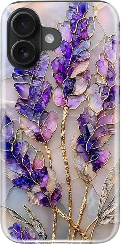 Vista 30 de LUMARKE Funda para iPhone 14/iPhone 13, lindo Y2K floral, carga inalámbrica Mosaico Tortuga Shell