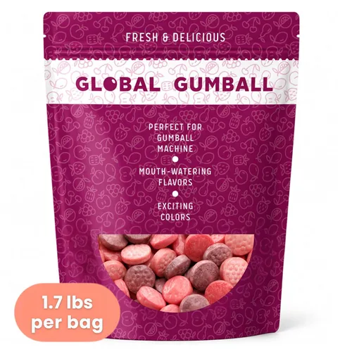 Vista 6 de Razzles Candy Gum - Bolsa de goma de mascar original con sabor a fruta de 1.7 libras, para máquina expendedora de recambio de goma de mascar a