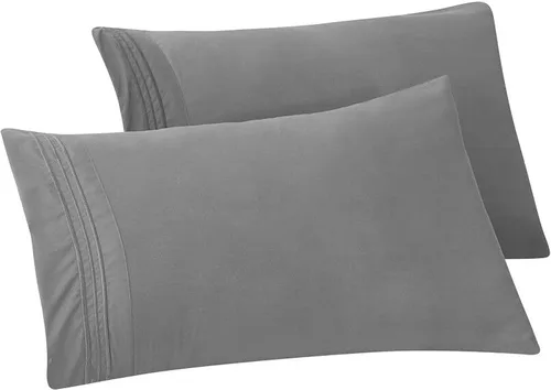 Vista 91 de Elegant Comfort Fundas de almohada sólidas de microfibra de alta calidad hotelera, tejido suave, resistente a las arrugas y a las manchas, fácil