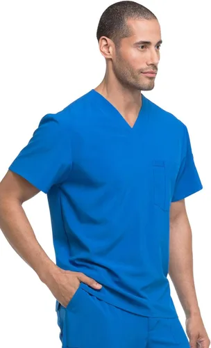 Vista 7 de Dickies EDS Essentials Men Scrubs Top Tuckable V-Neck DK635
