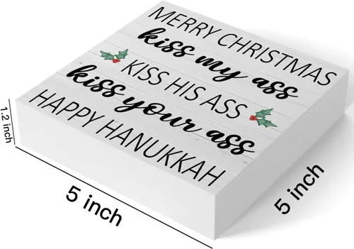 Vista 2 de Decoraciones de Navidad, letrero de Feliz Navidad, decoración de Navidad, letrero de feliz Hanukkah, decoraciones de Navidad, accesorios