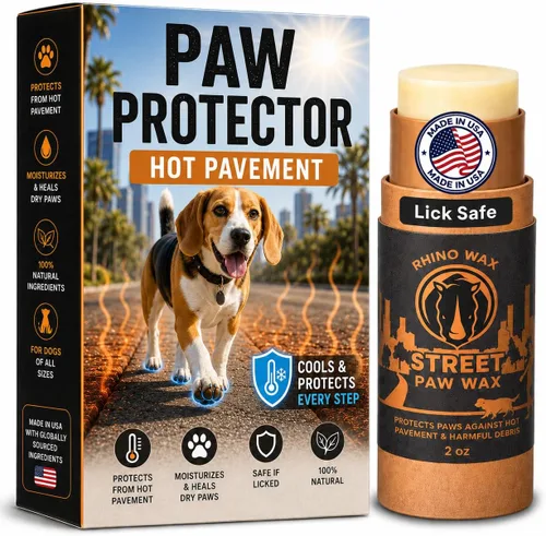 Vista 10 de Rhino Wax Kit de protección de patas de perro todo terreno: calle, playa Paquete - Las 4 ceras
