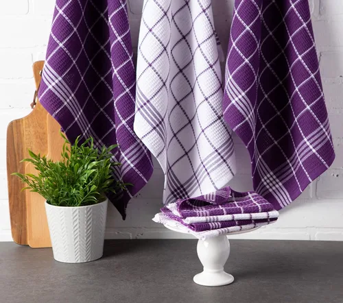 Vista 5 de J&M Home Fashions - Toalla de cocina de algodón con bucles de punto gofre
