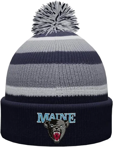 Vista 57 de NCAA Prime - Gorro de punto de invierno con pompón plegable