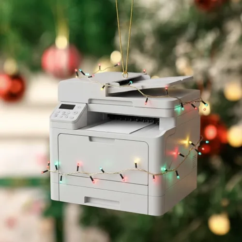 Vista 9 de Cuaderno de oficina personalizado, adorno de Navidad, libro de diario, adorno colgante plano, lectura acogedora, regalos de Navidad para profesores