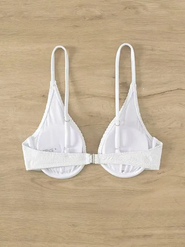 Vista 2 de Falainetee Traje de baño para mujer con patrón floral y aros