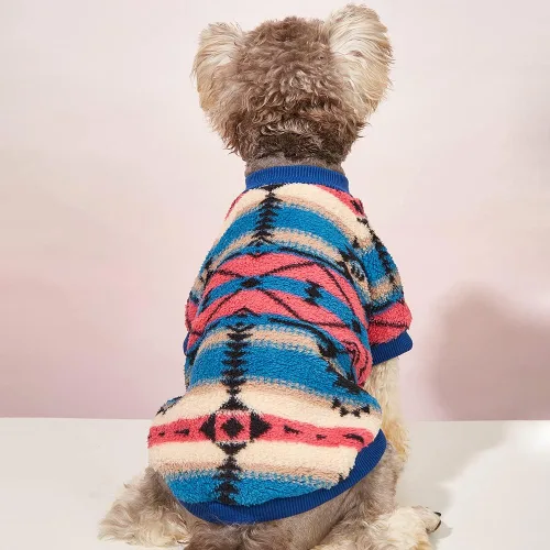 Vista 3 de Sudadera con capucha para perro, suéter acolchado de Navidad para gatos, pijama para cachorros, overol para perro, ropa para mascotas, trajes