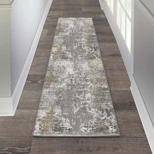 Vista 12 de LUXE WEAVERS Colección Euston 7679 - Alfombra de área abstracta azul de 2 x 7 pies