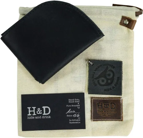 Vista 7 de Hide Drink Cartera plegable de cuero con bolsillo frontal capacidad para hasta 4 tarjetas más billetes planos organizador de efectivo accesorios