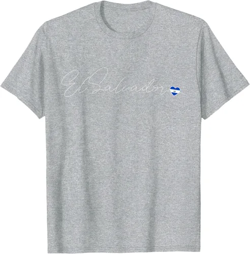 Vista 49 de Camiseta Simple Love El Salvadoreño con diseño de corazón en El Salvador
