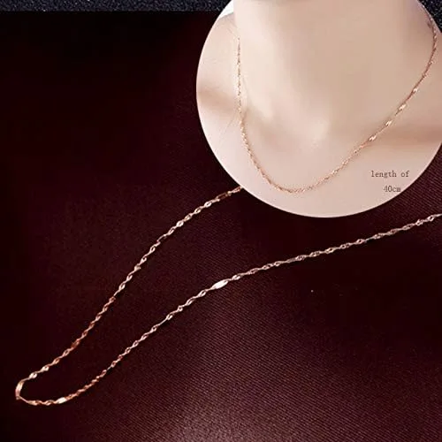 Vista 2 de BethCAI Chains Necklaces,Women Fashion Necklace Chain 18K Rose Gold,Luxury Jewellry Necklace Bridal Sets