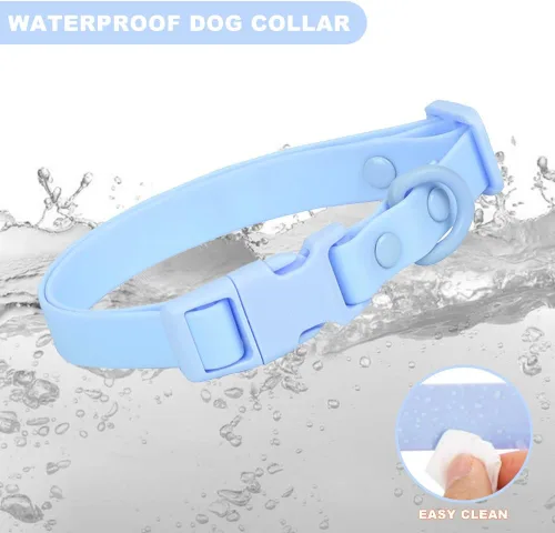 Vista 3 de FEimaX Collar de silicona impermeable para perro ajustable y resistente al olor, fácil de limpiar para perros grandes, medianos y pequeños, collares
