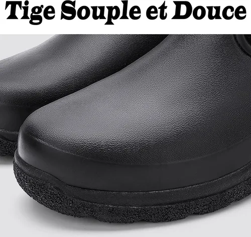 Vista 3 de Meidiastra Zapatos de chef para hombre y mujer, impermeables, antideslizantes, para cocina, trabajo, zuecos de enfermera, zapatos de seguridad
