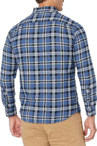 Vista 29 de Amazon Essentials Camisas de franela de manga larga para hombre, corte ajustado, a cuadros con botones