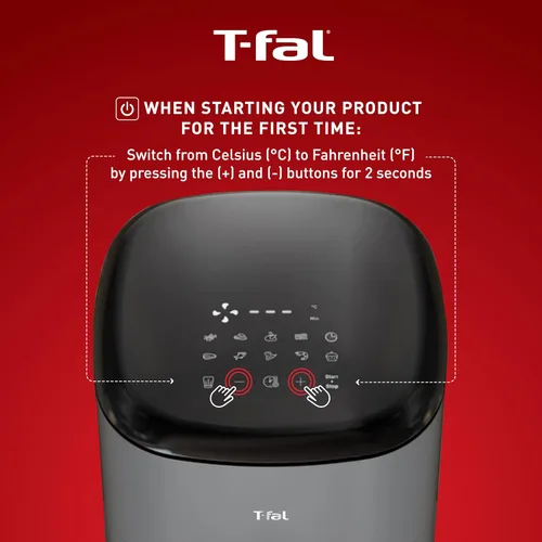 Vista 5 de T-fal Freidora de aire digital Easy Fry Max de 5.3 cuartos de galón: 10 programas de cocción versátiles, pantalla táctil intuitiva, cesta apta