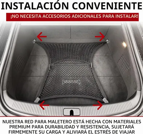 Vista 2 de Red de carga elástica para maletero para Audi TT TTS 1999-2023 - Accesorios de automóvil - Organizador y almacenamiento de maletero - Red de carga