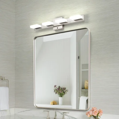 Vista 5 de Lámpara LED moderna de tocador de 24.8 pulgadas, 4 luces para iluminación de pared de baño, 23 W, regulable, 3000 K, 4000 K, 5000 K