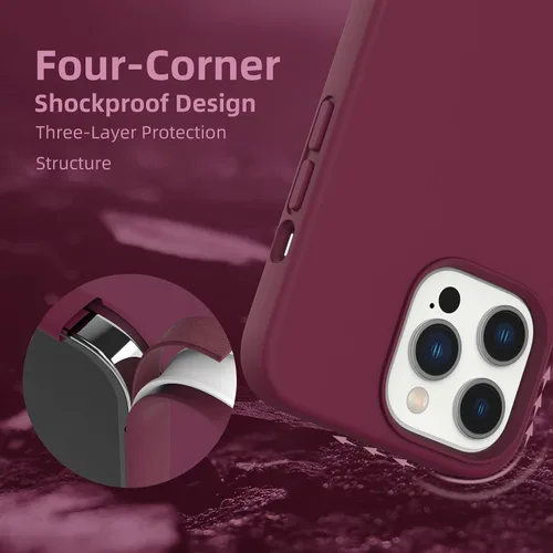 Vista 86 de Funda de silicona líquida compatible con iPhone 12 Pro Max 6.7 pulgadas, funda de gel de protección completa con forro de microfibra, funda