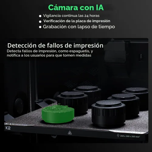 Vista 6 de Impresora 3D combinada oficial Creality K2 Impresoras 3D multicolor con CFS