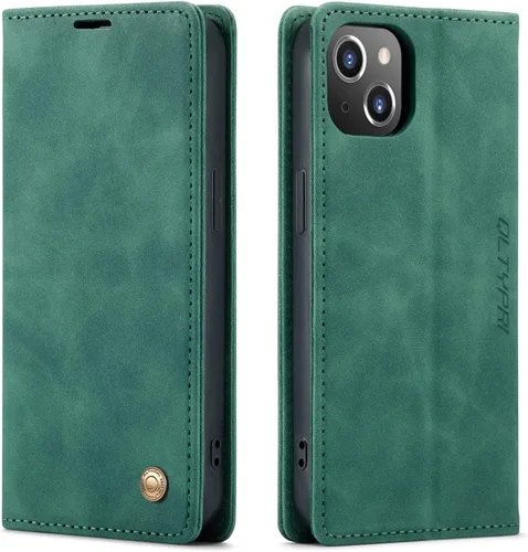 Vista 36 de QLTYPRI Para iPhone Air Case Wallet Con Tarjetero, Vintage PU Cuero Kickstand Cierre Magnético A Prueba De Golpes Folio Libro Funda Para IPhone 17