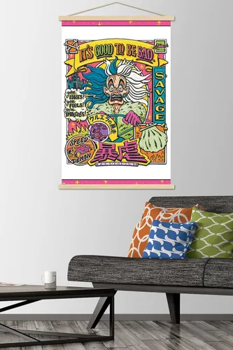 Vista 2 de Trends International Disney Villains - Póster de pared con marco magnético