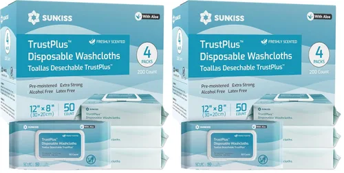 Vista 11 de SUNKISS Trustplus - Toallitas húmedas para adultos, sin enjuague, extra grandes de 8 x 12 pulgadas, paños de limpieza corporal para incontinencia