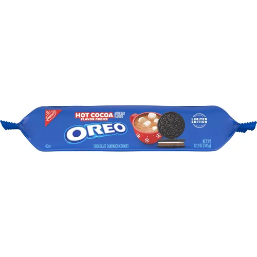 Vista 18 de OREO Galletas sándwich de chocolate con crema de cacao caliente, edición limitada, galletas navideñas, 12.2 onzas