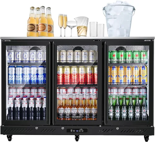 Vista 16 de BODEGA BODEGACOOLER - Enfriador comercial de barra trasera con 2 puertas sólidas, refrigerador de barra de altura de mostrador comercial de 12 pies