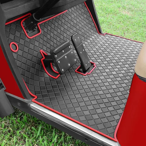 Vista 8 de Golf Cart Floor Mat for EZGO TXT/Valor/ExpressS4/Cushman Workhorse Negro (Black Trim)