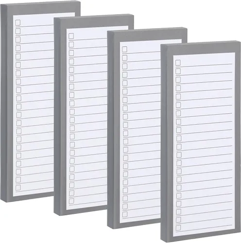 Vista 11 de 4 paquetes de blocs de notas magnéticos para nevera, gran almohadilla magnética para lista de comestibles para nevera, diseño completo con parte